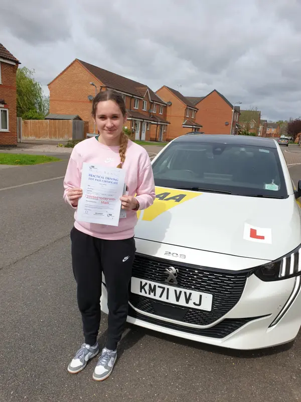 Person passing driving test
